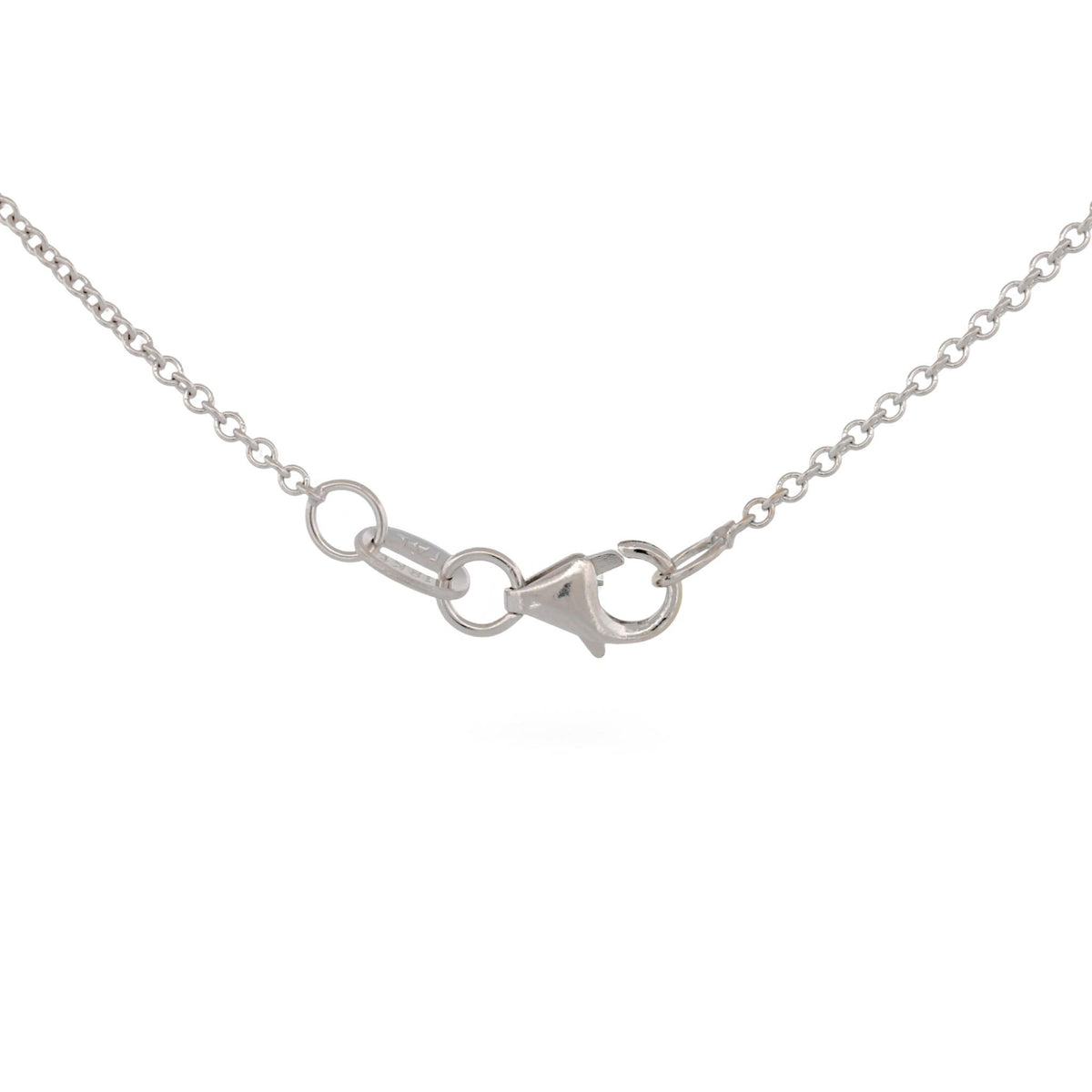 18K White Gold Brown & White Diamond Geometric Doorknocker Pendant Necklace 16″
