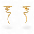 Tiffany & Co. Paloma Picasso 18K Yellow Gold Scribble Earrings 1983