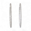 Odelia 18K White Gold Large Inside-Out Diamond Hoop Earrings 1.20ct
