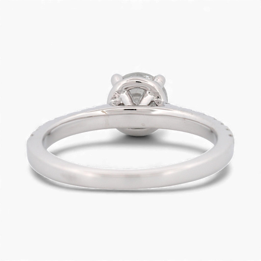 14k White Gold GIA 0.90ct F/SI1 Diamond Solitaire Engagement Ring 1.15ct