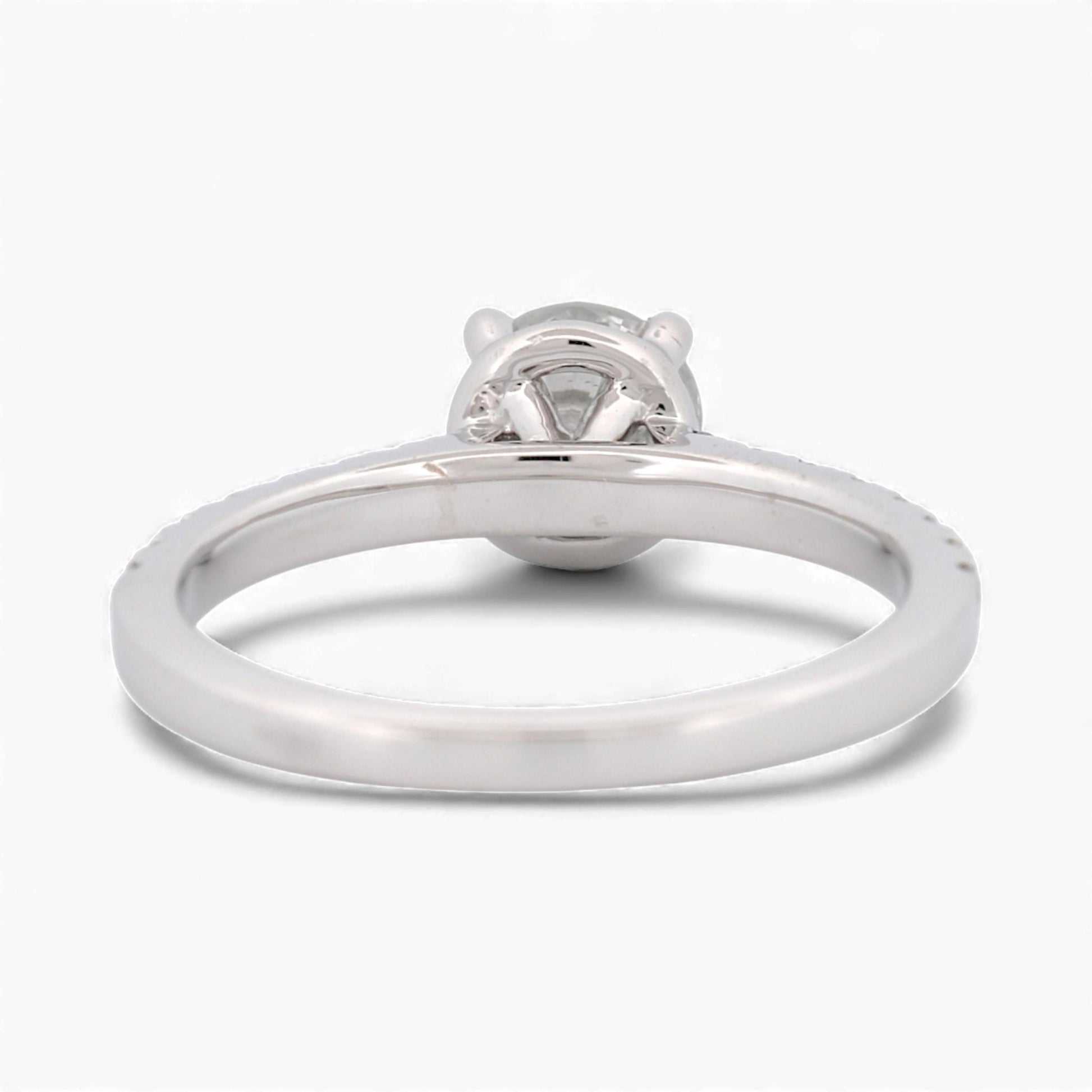 14k White Gold GIA 0.90ct F/SI1 Diamond Solitaire Engagement Ring 1.15ct