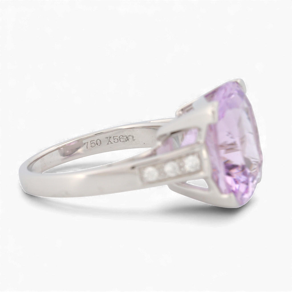 Mauboussin Gueule d’Amour 18K White Gold Rose de France & Diamond Ring