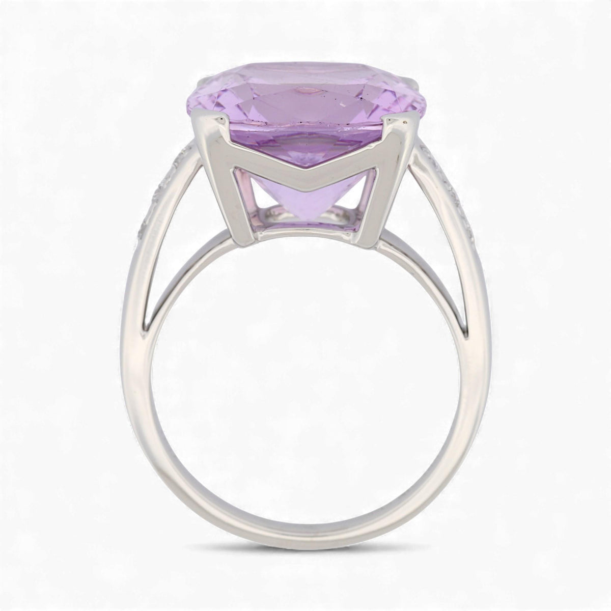 Mauboussin Gueule d’Amour 18K White Gold Rose de France & Diamond Ring