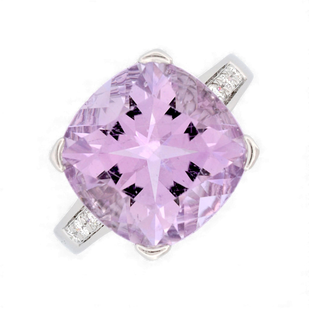 Mauboussin Gueule d’Amour 18K White Gold Rose de France & Diamond Ring