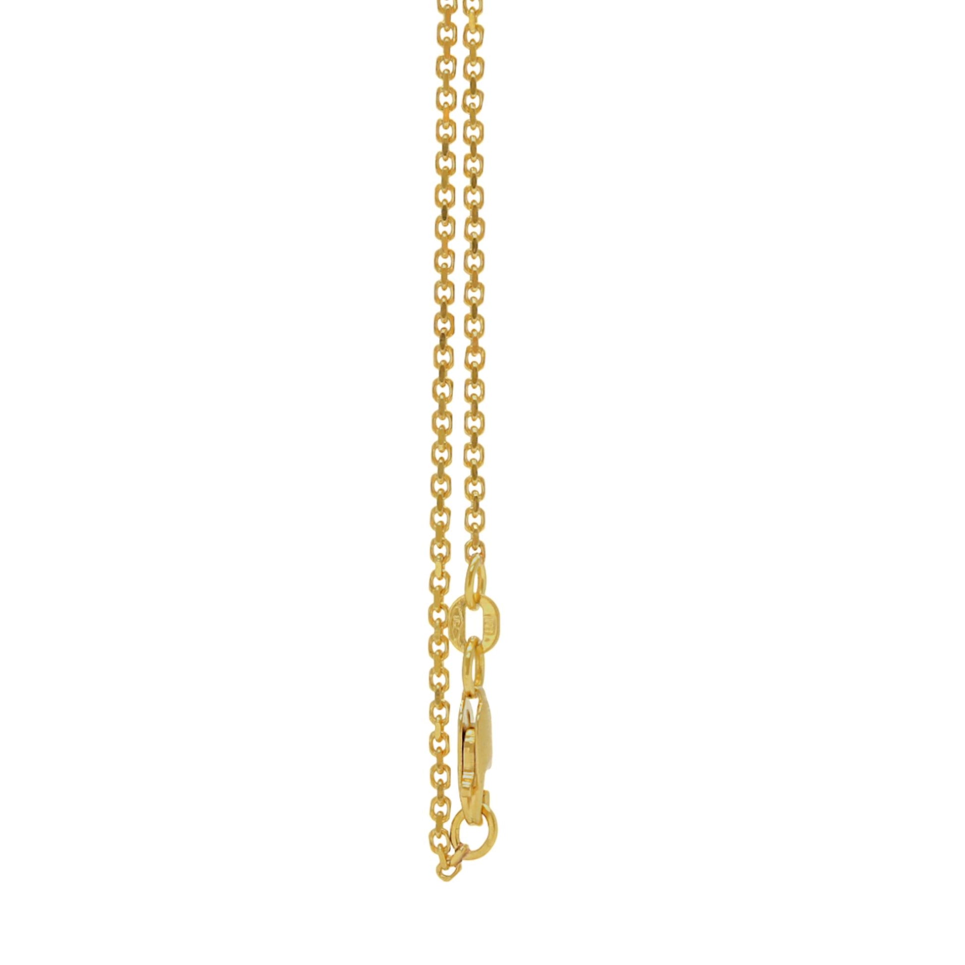 Vintage 18k Yellow Gold Diamond-Cut Michael Anthony Cross Pendant Necklace