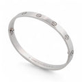 Cartier LOVE Bracelet Classic Model in 18K White Gold Size 18 Box Papers