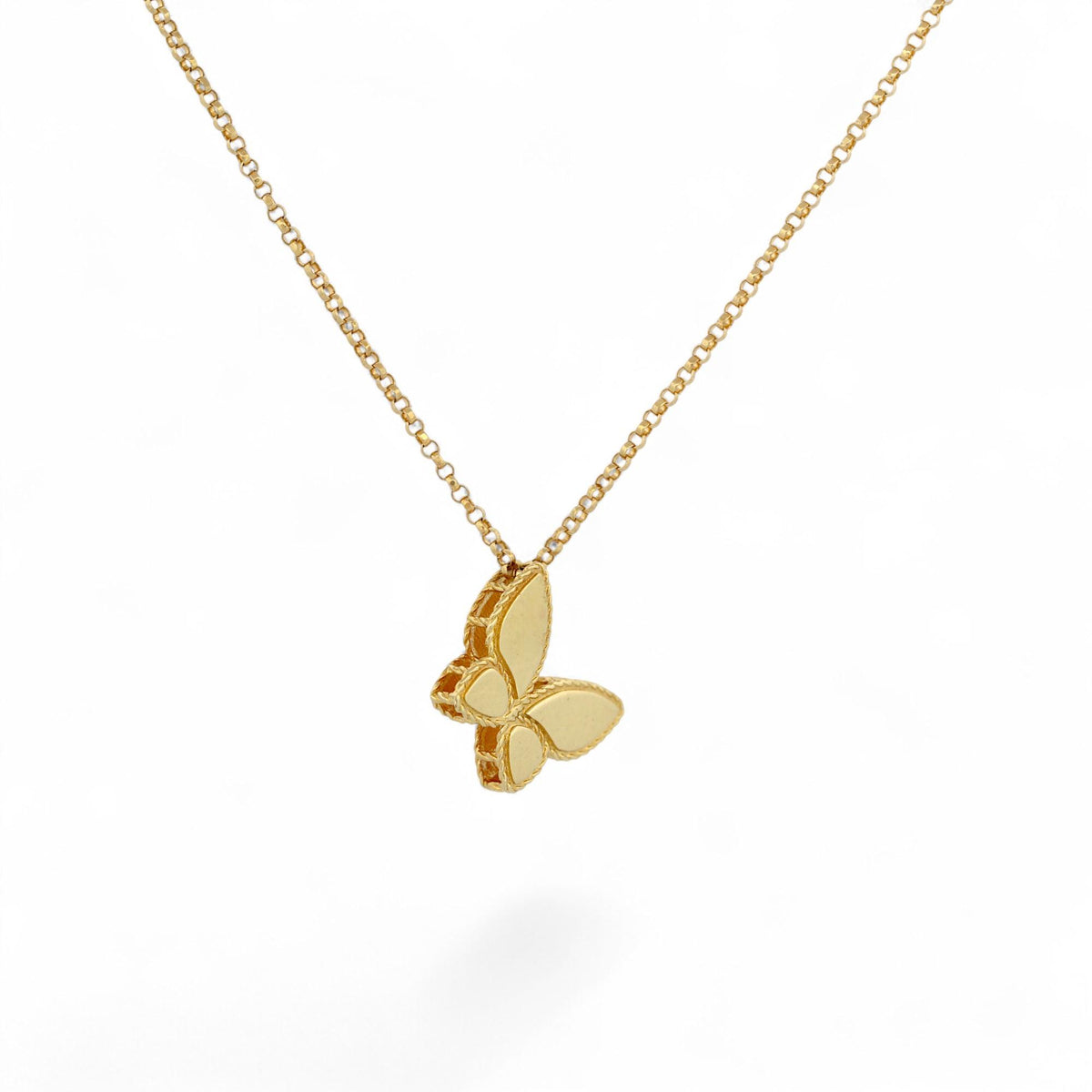 Roberto Coin 18K Yellow Gold Treasures Princess Butterfly Necklace 18 in