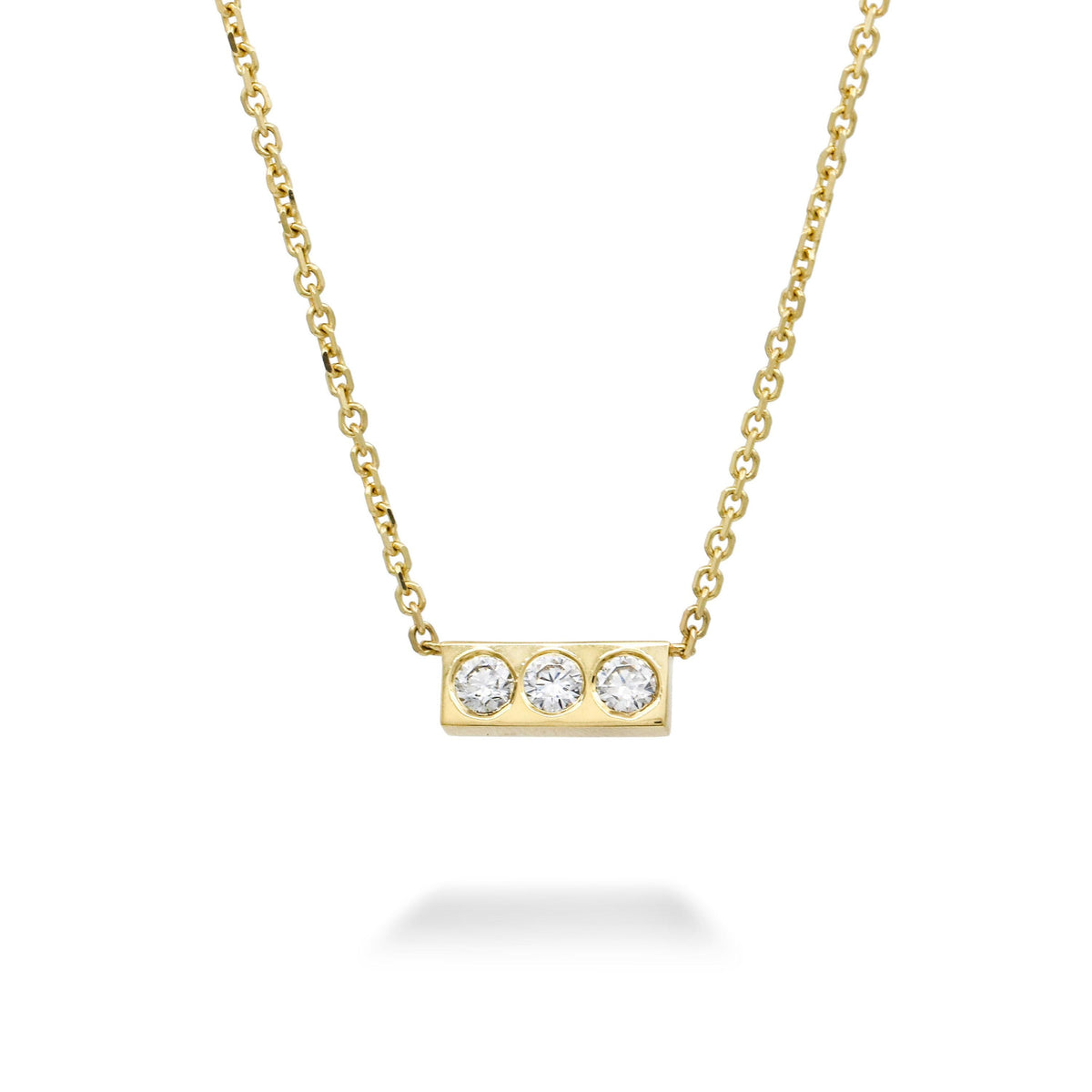 Jennifer Rivera Minimo Necklace in 18k Yellow Gold with Diamonds