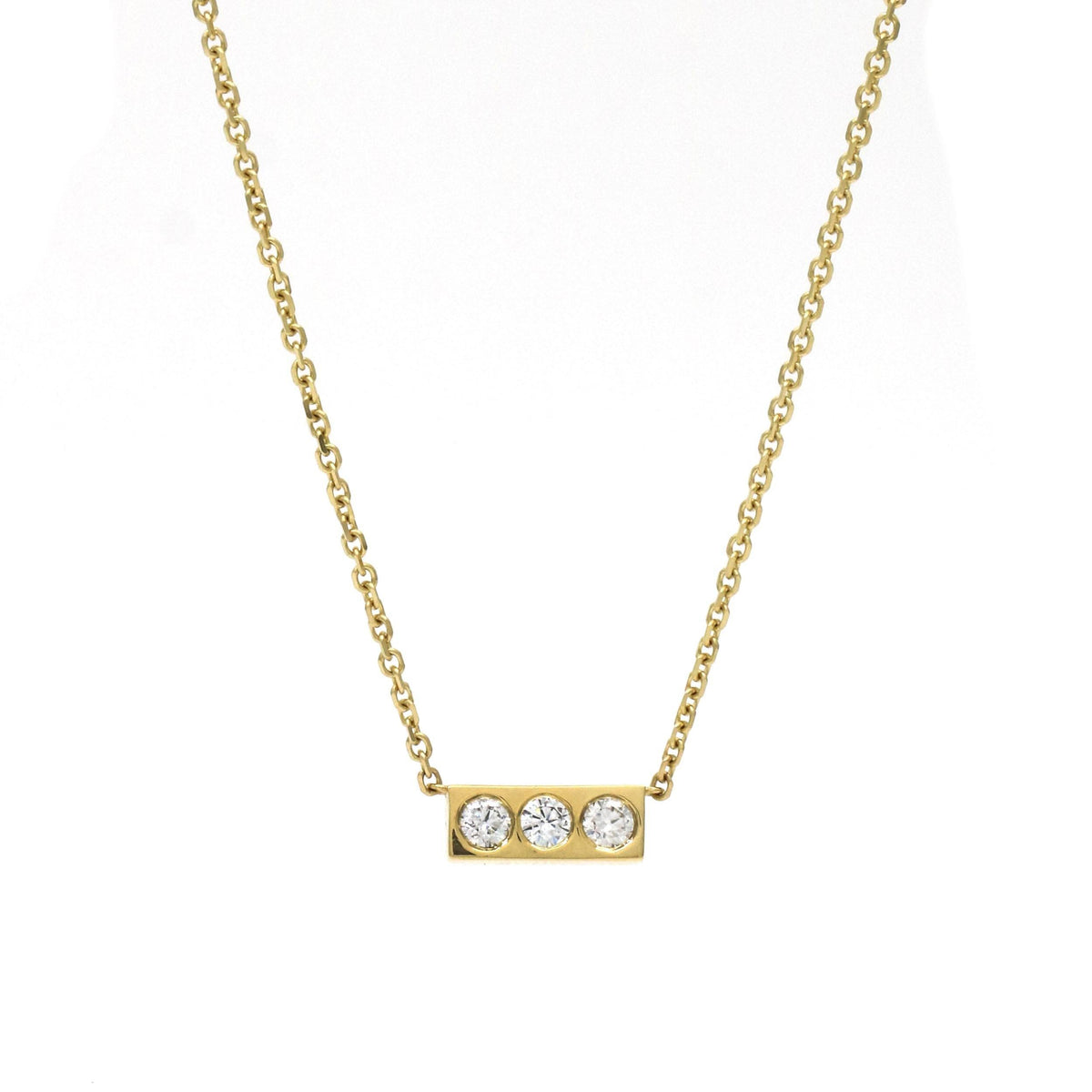Jennifer Rivera Minimo Necklace in 18k Yellow Gold with Diamonds