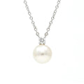 Tiffany & Co. Akoya Pearl & Diamond Necklace in 18K White Gold