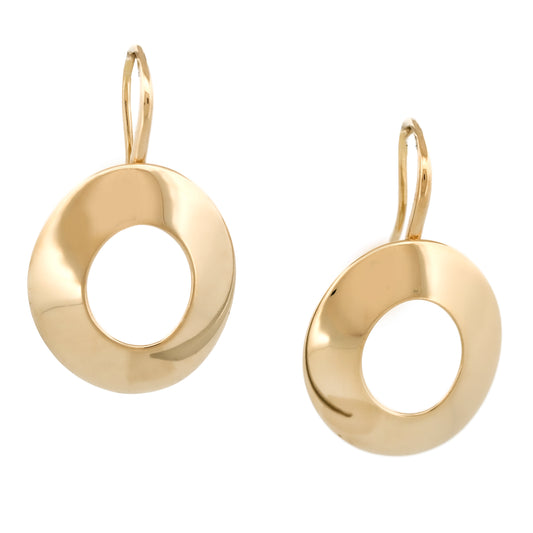 Tiffany & Co. Frank Gehry Morph Dangle Hook Earrings in 18k Yellow Gold